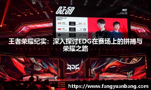 王者荣耀纪实：深入探讨EDG在赛场上的拼搏与荣耀之路
